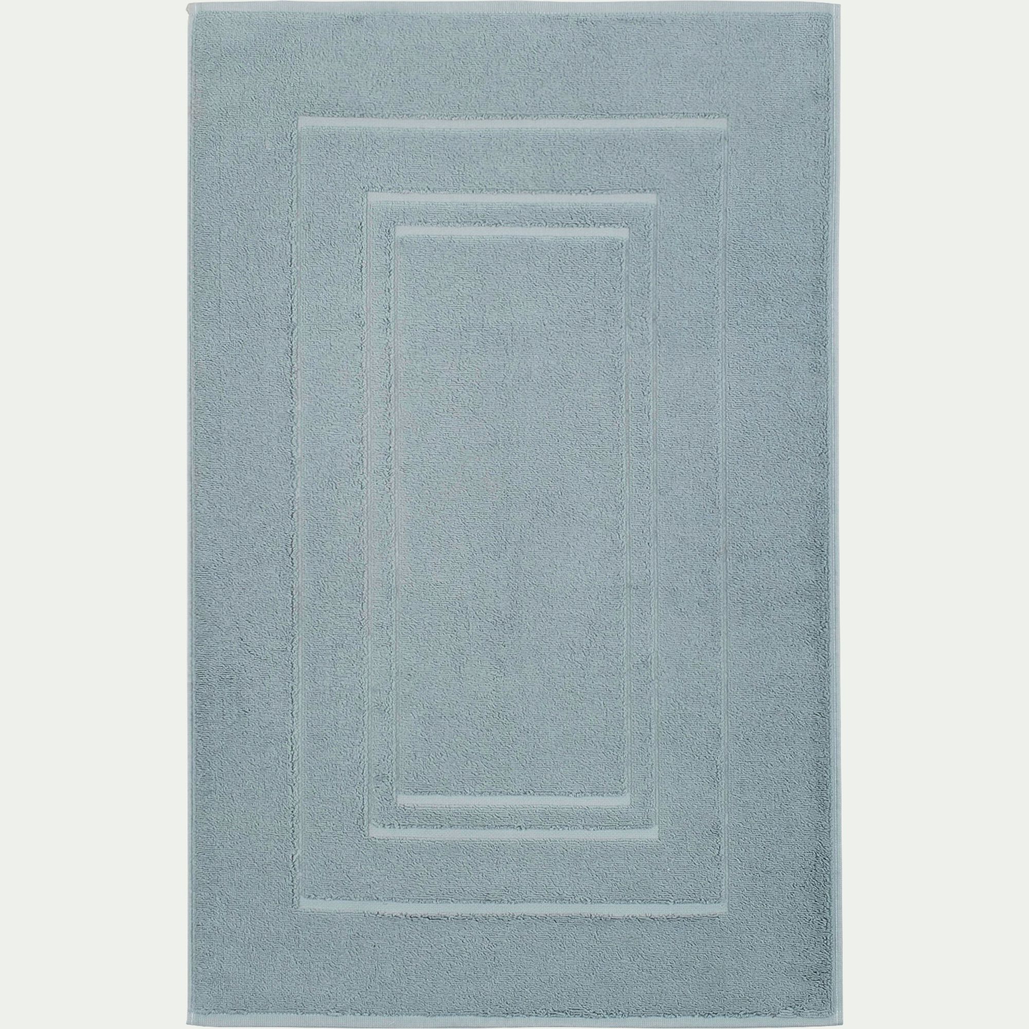AZUR - Tapis de bain en coton - bleu calaluna 50x80cm