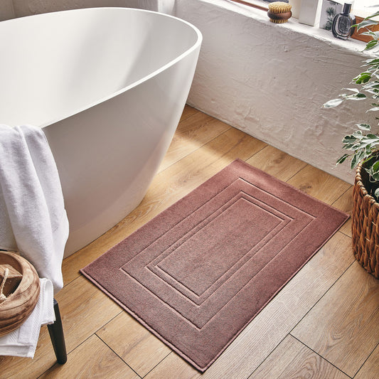 AZUR - Tapis de bain en coton - brun rhassoul 50x80cm