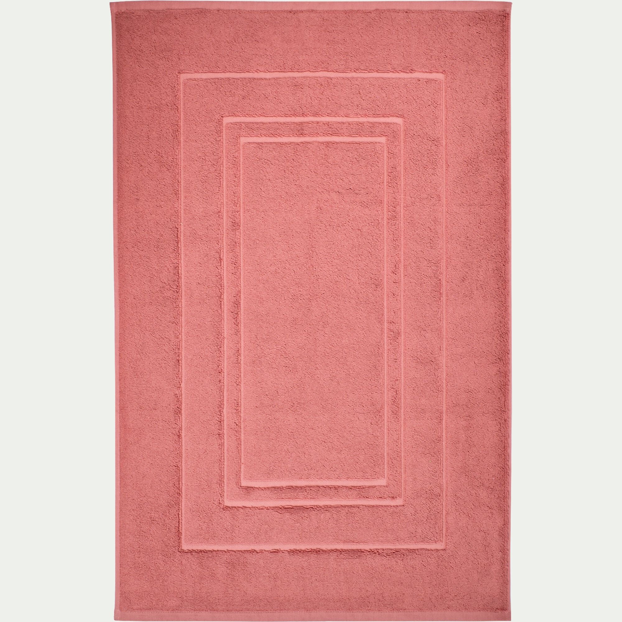 AZUR - Tapis de bain en coton - rouge ricin 50x80cm