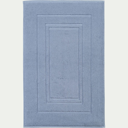 AZUR - Tapis de bain en coton - bleu autan 50x80cm