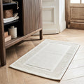 BAGNO - Tapis de bain jacquard en coton 50x80cm - blanc capelan