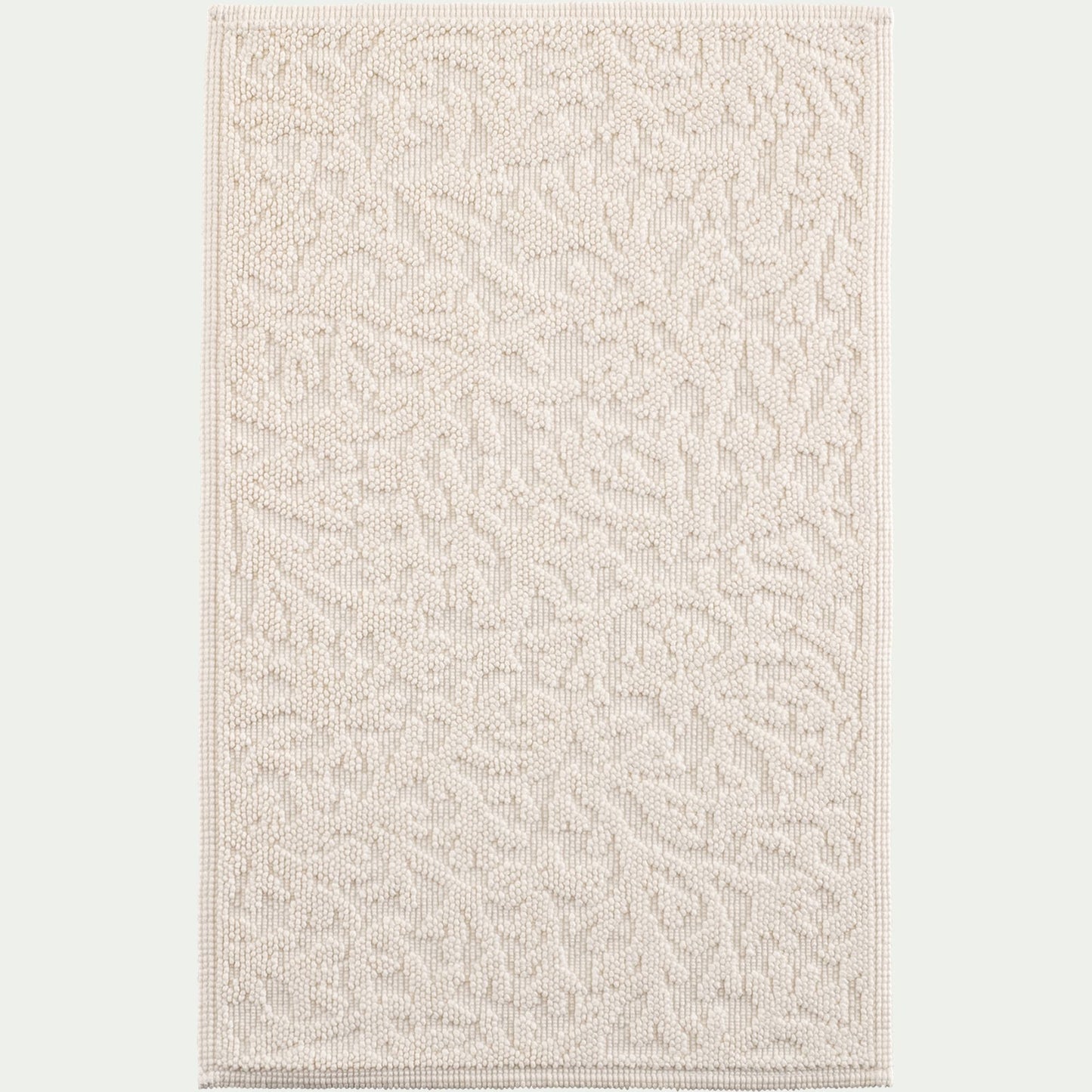 ELIPSO - Tapis de bain en coton jacquard 50x80cm - blanc ventoux