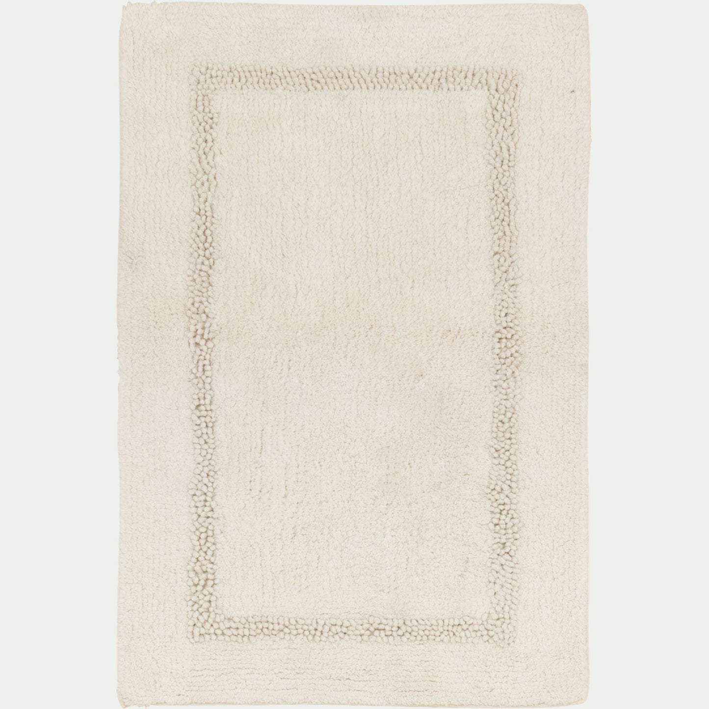 LOUCETA - Tapis de bain en coton 50x80cm - blanc ventoux