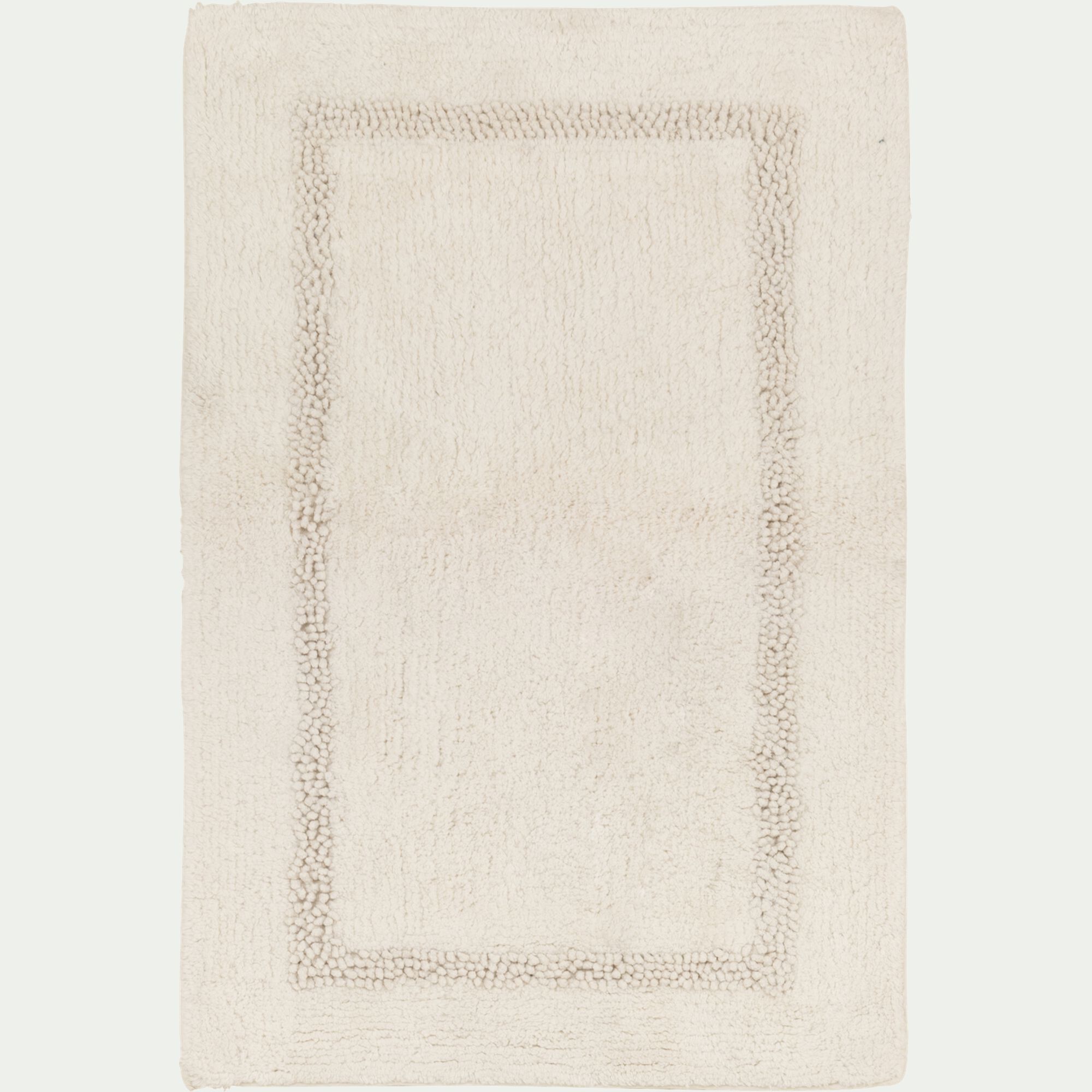 LOUCETA - Tapis de bain en coton 50x80cm - blanc ventoux