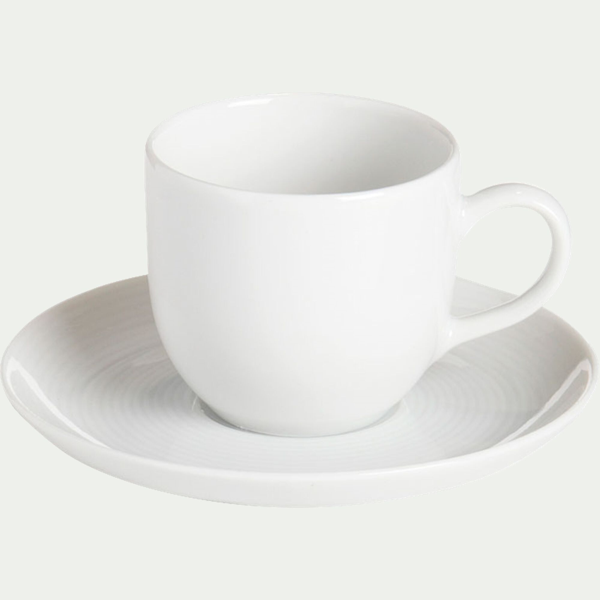 ETO - Tasse avec sous-tasse en porcelaine qualité hôtelière blanc 12cl
