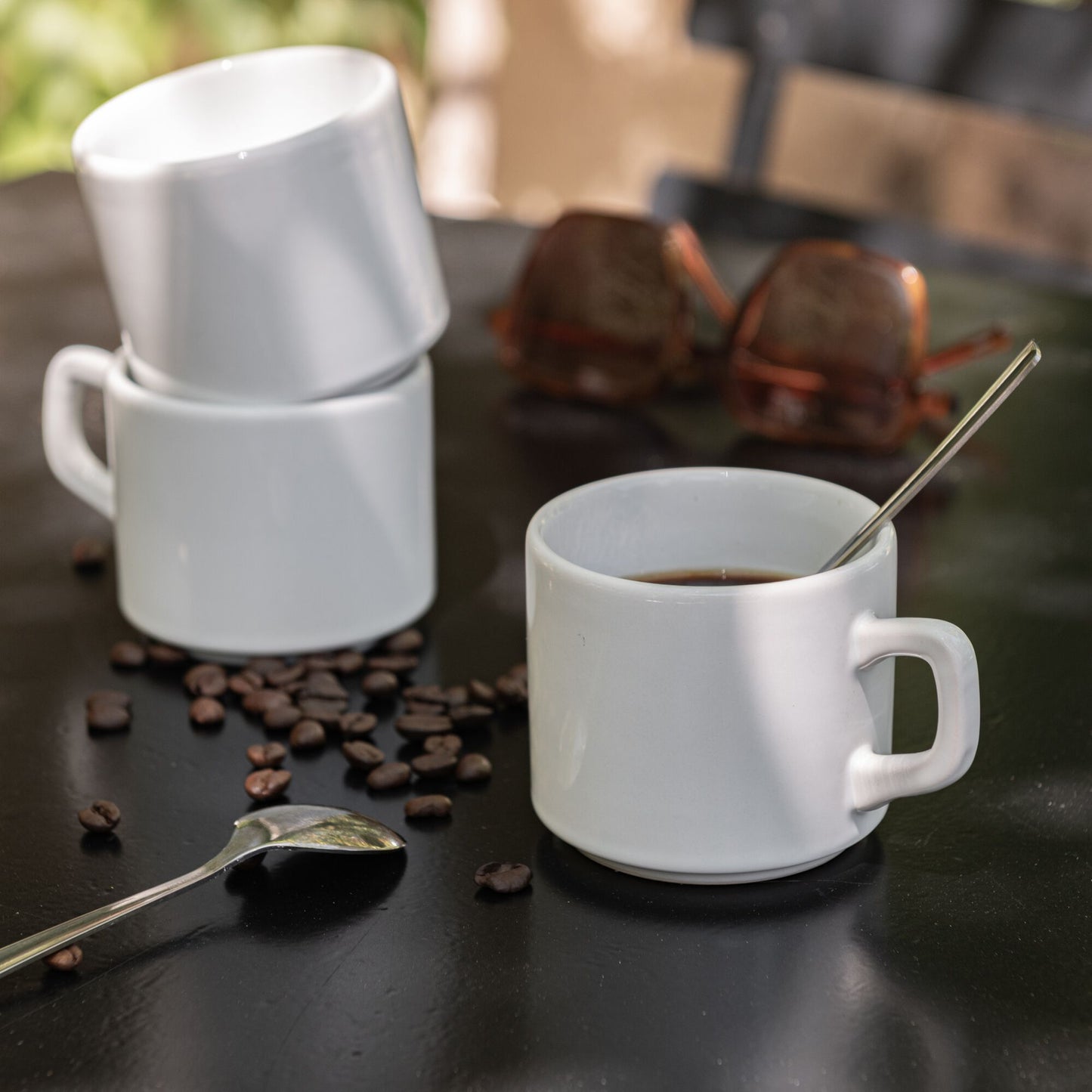 MATINE - Mug en faïence 18,4cl - blanc ventoux