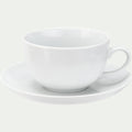 ETO - Tasse et soucoupe en porcelaine - blanc 45cl