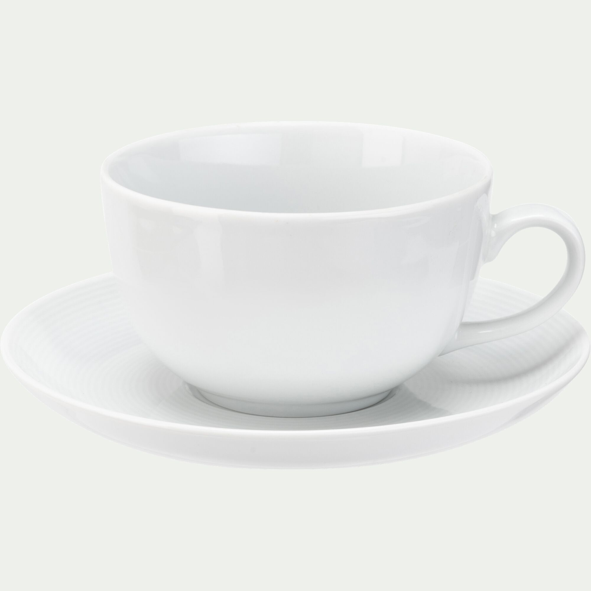 ETO - Tasse et soucoupe en porcelaine - blanc 45cl