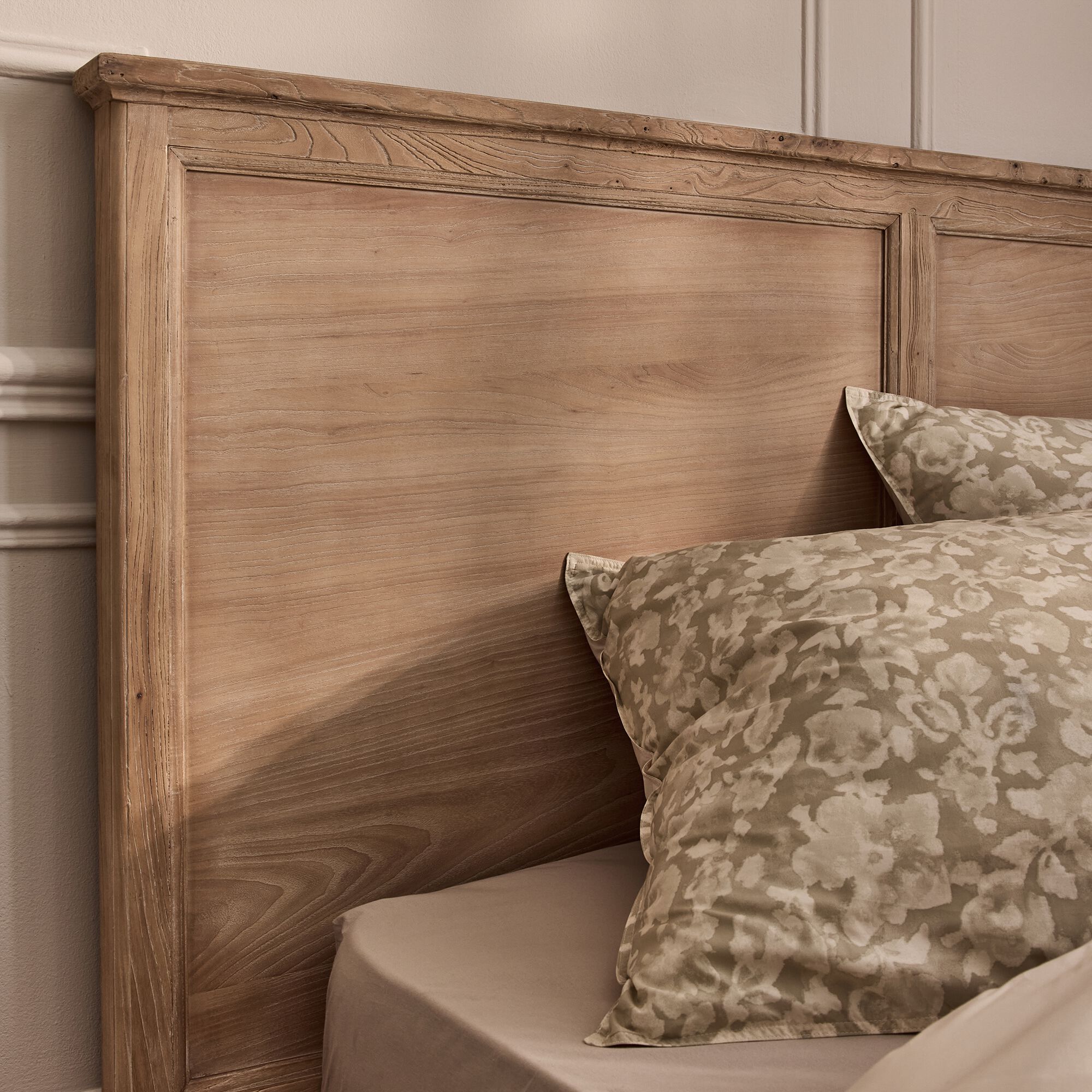 ALYSSE - Tête de lit en bois d'orme L174cm - bois clair