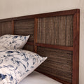 COCOON - Tête de lit en acajou L170cm - bois foncé