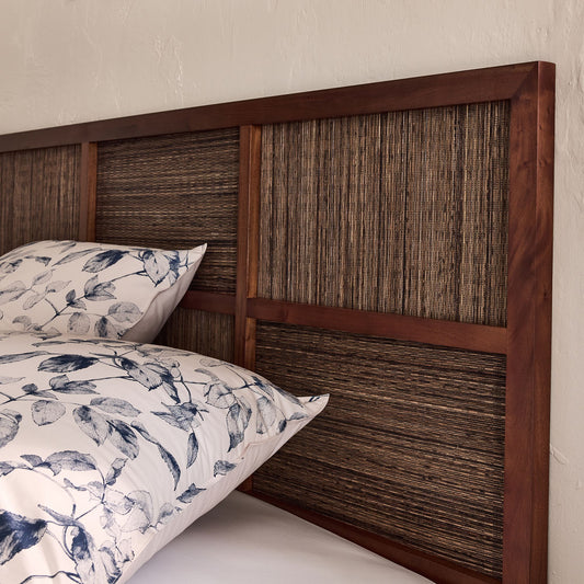 COCOON - Tête de lit en acajou L170cm - bois foncé