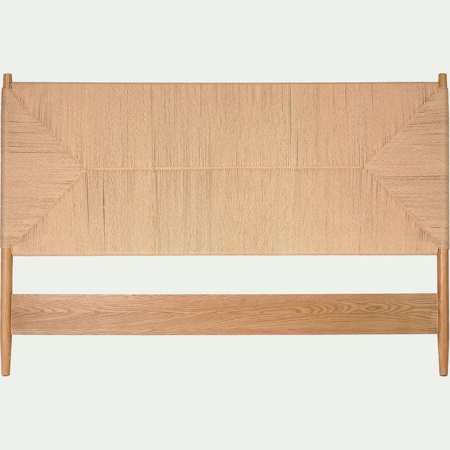ESTACA - Tête de lit en chêne et corde L165cm - bois clair
