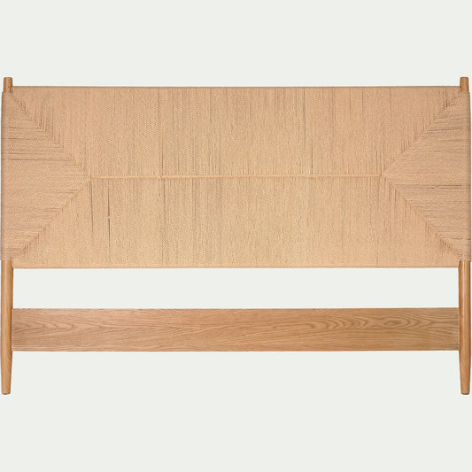 ESTACA - Tête de lit en chêne et corde L165cm - bois clair