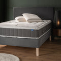 ETNA - Tête de lit droite en tissu Bultex - gris L180cm