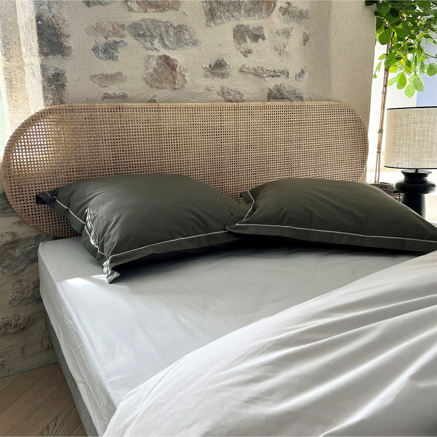TEISSE - Tête de lit en rotin - L170cm