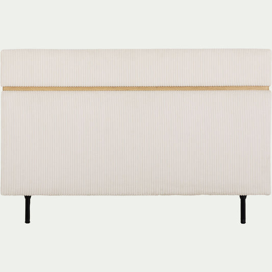 VINCE - Tête de lit en tissu L162cm - blanc écru
