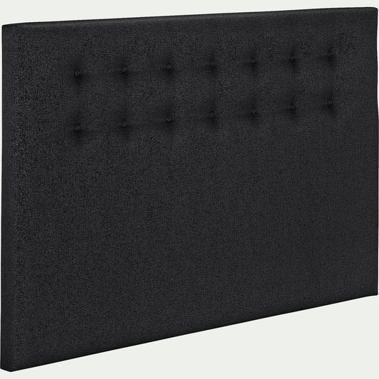 TIBOULEN - Tête de lit boutonnée en tissu - gris anthracite L190cm