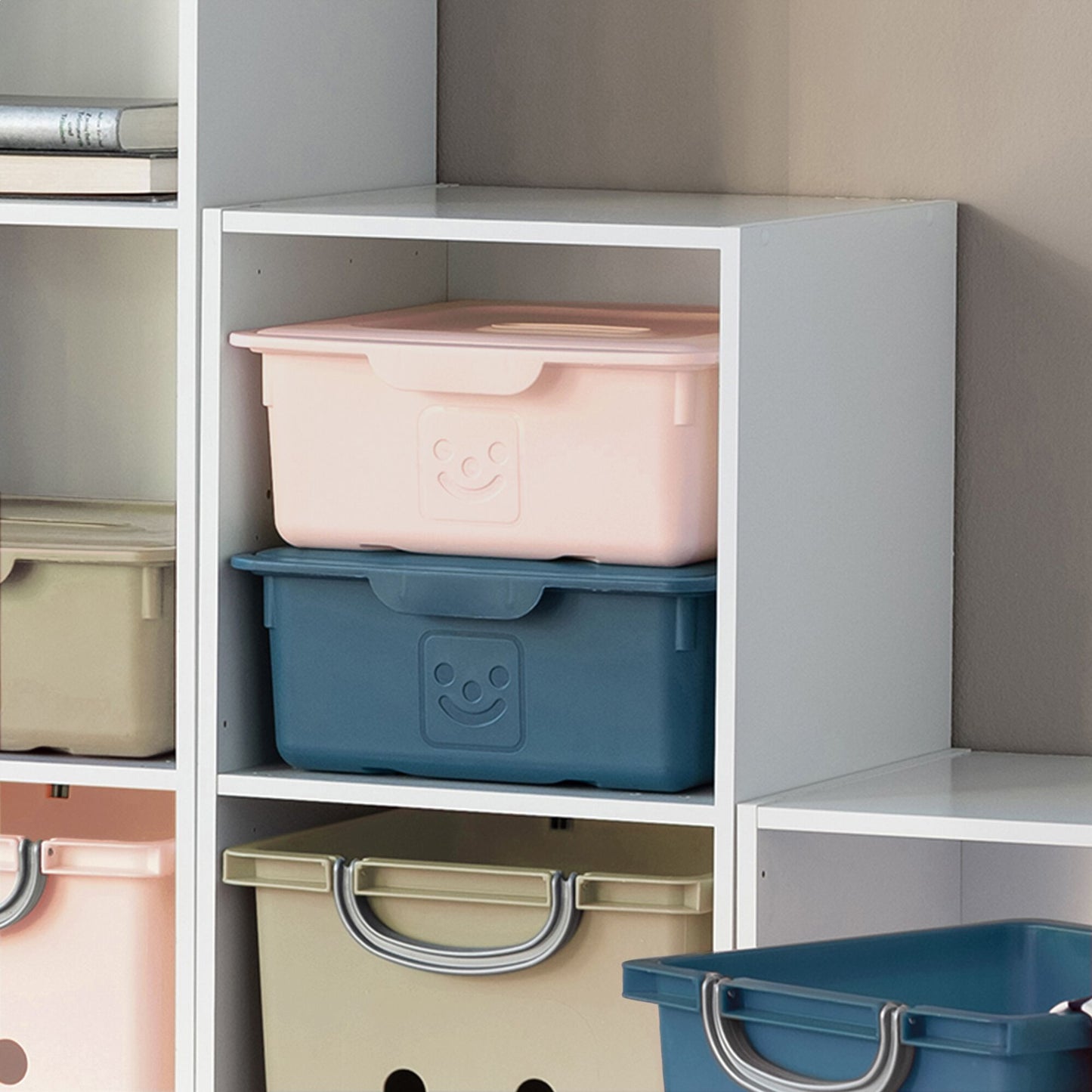 ZACCHARIE - Tiroir de rangement 10L bleu figuerolles
