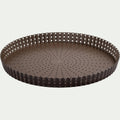 GOBEL - Tourtière cannelée perforée en acier D30cm - marron