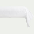 FLORE - Taie de traversin en percale de coton - blanc d'optique 43x190cm