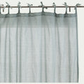ALBY - Voilage à nouettes en polyester et coton 130x250cm - bleu calaluna