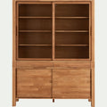 LANKARIA - Vaisselier 4 portes en chêne massif L160cm - bois clair