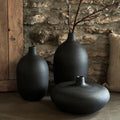 CALCIS - Soliflore en polystone effet béton H25,5cm - noir