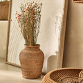 ARLAY - Vase en rotin H20cm - naturel