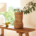 BEAUSSET - Vase contemporain en jacinthe d'eau H46cm - naturel