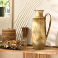 CADALEN - Vase amphore en faïence H39cm - jaune