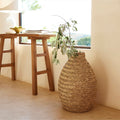 COTIGNAC - Grand vase en jonc de mer tressé H60cm - naturel