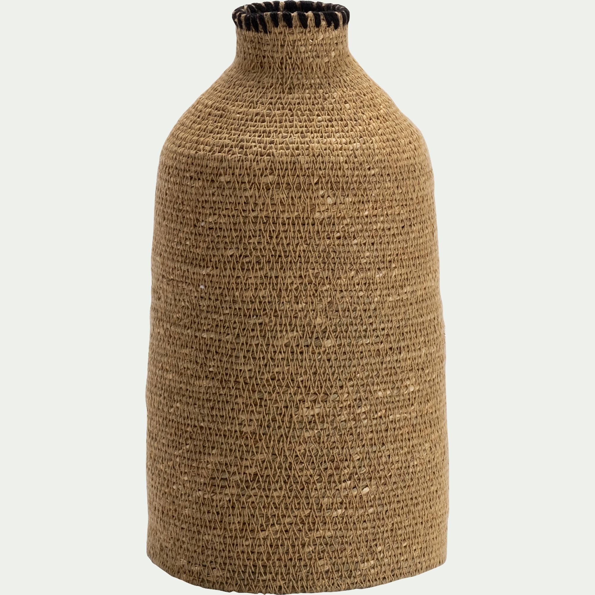 LAUROUX - Vase bouteille en jonc de mer H29cm - naturel