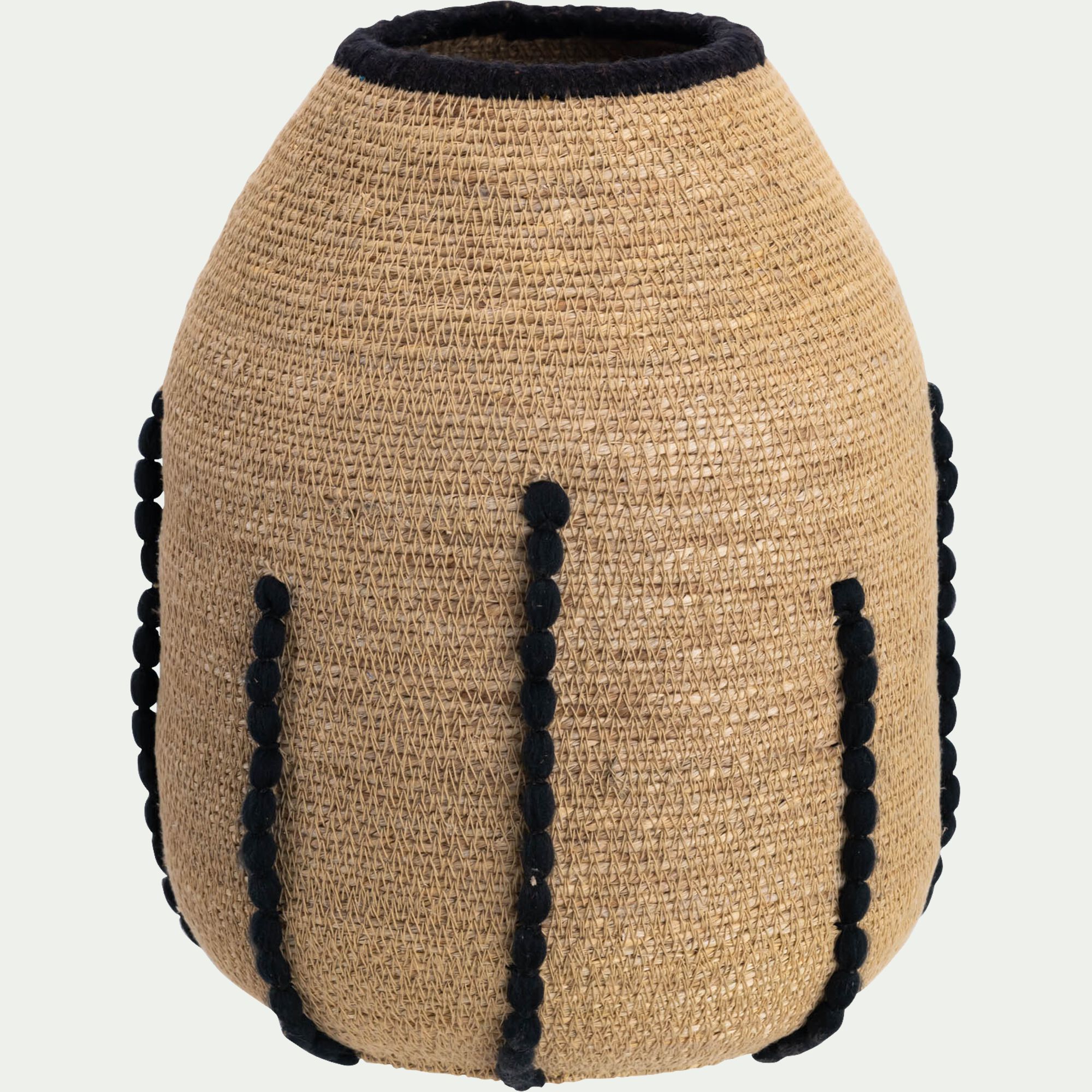 LAUROUX - Vase en jonc de mer H30cm - naturel