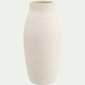 LOSSE - Grand vase en grès moucheté H45cm - blanc