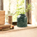 MALANS - Vase texturé en grès D13,5xH16cm - vert