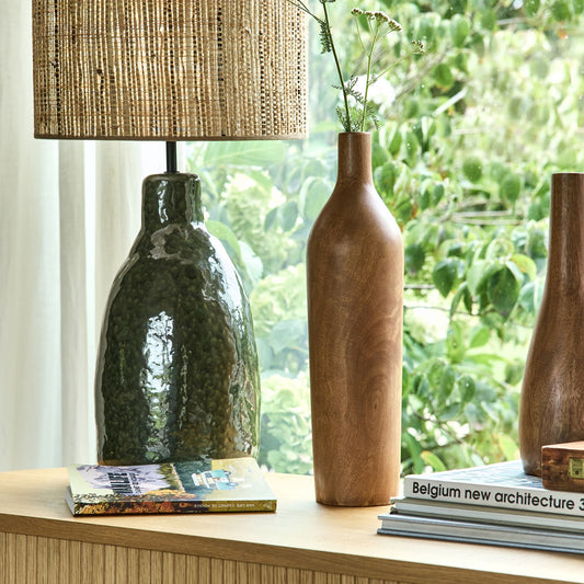MIRIAN - Soliflore en bois de manguier H40cm - naturel