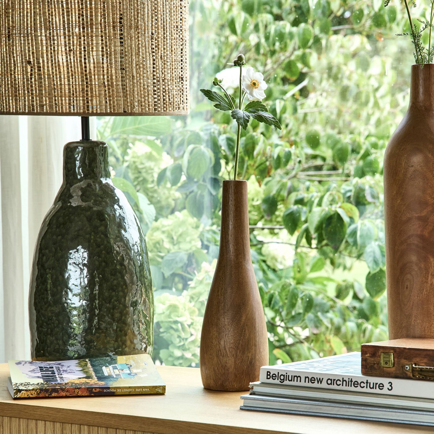 MIRIAN - Soliflore en bois de manguier H30cm - naturel