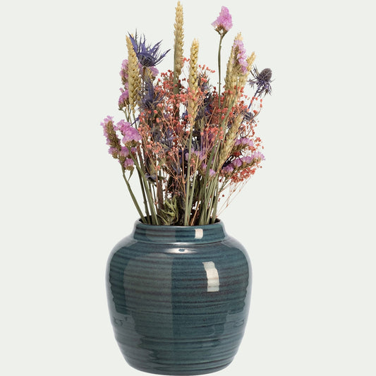 ZOCALO - Vase classique en céramique H17,5cm - bleu