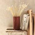 ARCOMIE - Vase tube en verre H23cm - marron