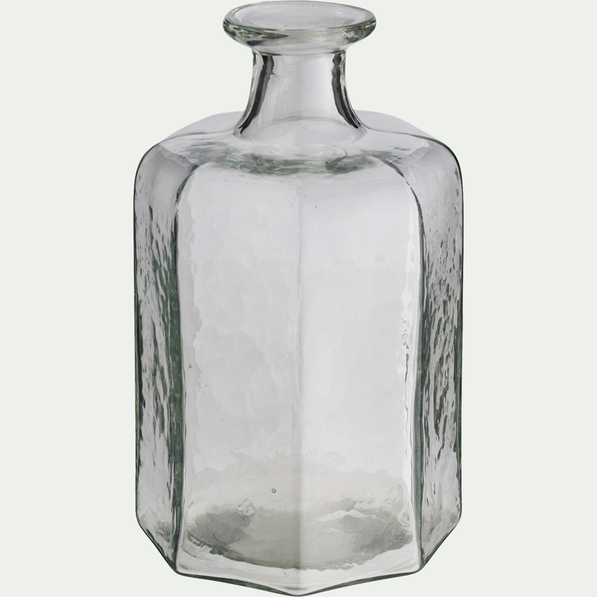 COPAIA - Soliflore en verre sculpté H18cm - transparent