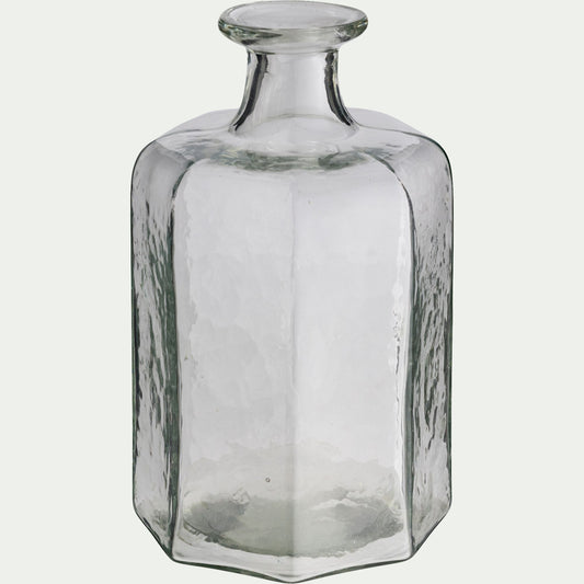 COPAIA - Soliflore en verre sculpté H18cm - transparent