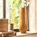 FABRIE - Vase en faïence H34,5cm - jaune miel