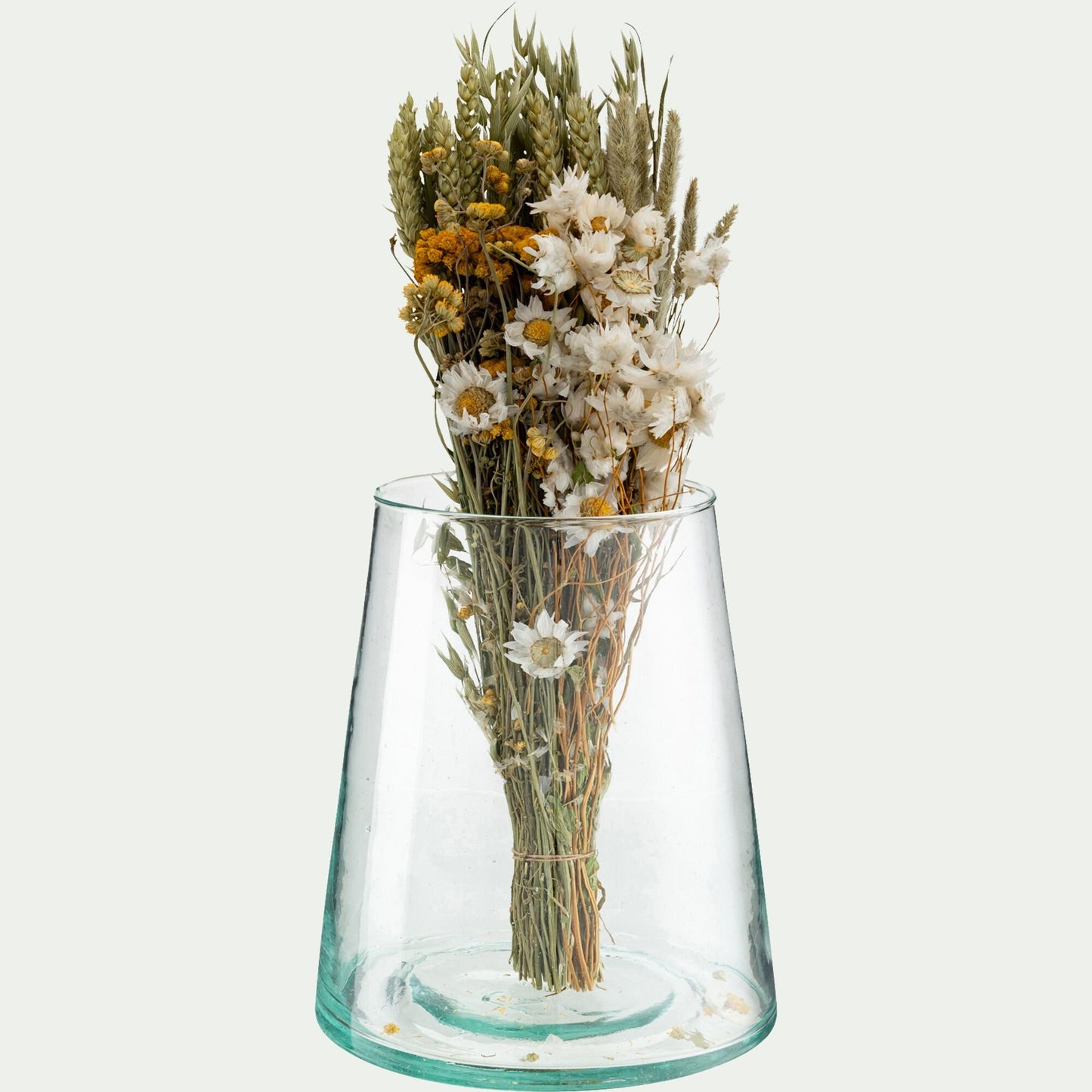 SAVEL - Vase conique en verre D13xH23cm - transparent