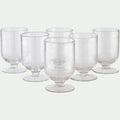 GOULADO - Verre à pied en verre bullé 25cl - transparent