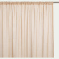 HOUARI - Voilage passe-tringle en polyester 140x250cm - beige