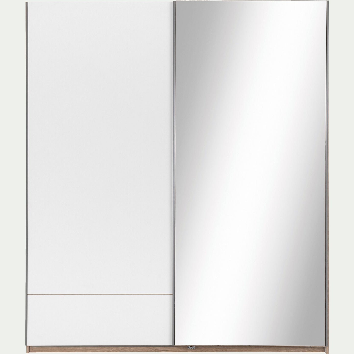 NESTOR - Armoire dressing avec 2 portes coulissantes en bois effet chêne H235cm - blanc