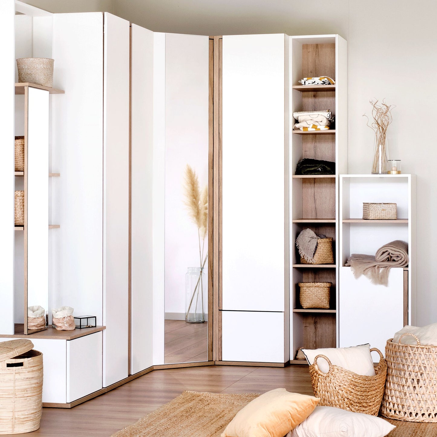 NESTOR - Dressing modulable en bois - blanc